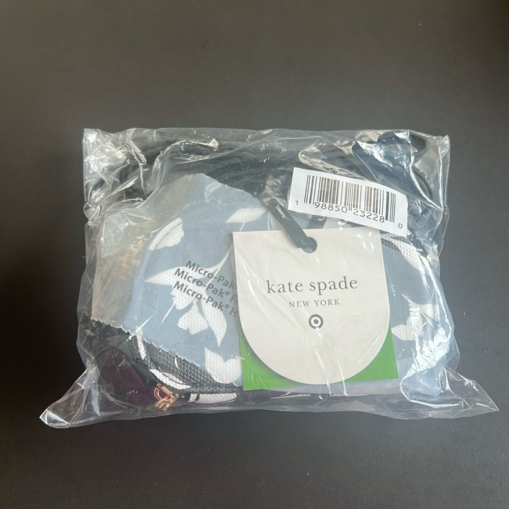 Kate Spade New York x Target Mini Crossbody Bag Flowers White on Black Bag